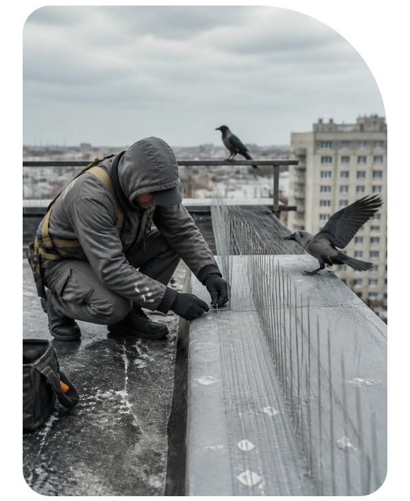 Защита от ворон под ключ в Тюмени по цене от 5104 р. | Сенат-Тюм